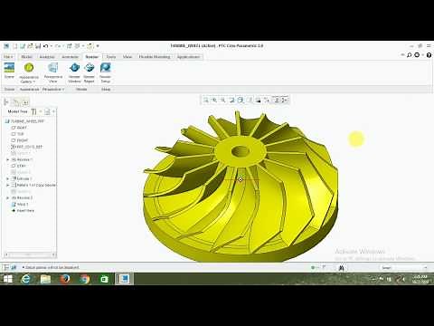 Turbine Wheel make in Creo || Turbine Wheel in Creo || Twist in Creo || Creo Tutorial