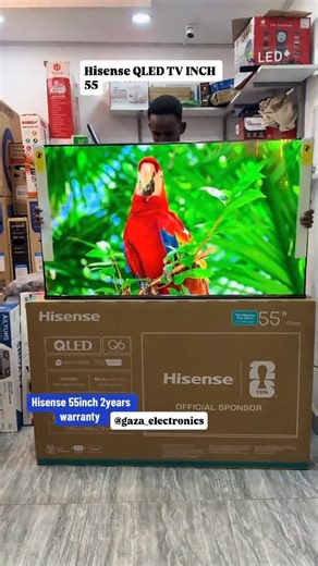 Gaza Electronics on Instagram: "NEW ARRIVALS 🔥🔥🔥🔥🔥 HISENSE QLED TV INCH 55 (55Q6Q) Now available Tsh 1,150,000/= tu 👉🏽QLED Colour 👉🏽4K AI Upscaler 👉🏽Dolby Vision Atmos 👉🏽Game Mode PLUS 👉🏽VIDAA Smart TV 👉🏽Voice Control 👉🏽120 High Refresh Rate 2yrs warranty ✅Free delivery dsm ✅Free wall bracket & HDMI ✅Mikoa yote tunatuma Malipo baada ya mzigo kufika 📍DSM; Tupo kariakoo mtaa wa likoma na magila 📍MBEYA; Tupo KABWE 📍SONGEA MJINI TUPO MTAA WA MSIKITI WA WILAYA. 📞0757042584 📞07