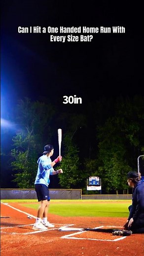 Can I Hit a One Handed Home Run With Every Size Bat? #shorts