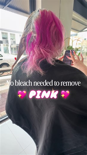 Fast Removal of Pink Hair Dye with Clear Developer