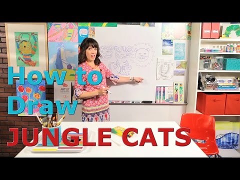 How To Draw Jungle Cats - Great Artist Mom - Guided Drawing