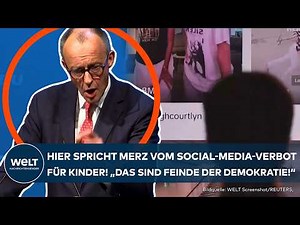 POLITIK: Kanzler Friedrich Merz will ein Social-Media-Verbot für Kinder! "Feinde der Demokratie"