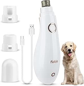 Dog Nail Grinder - Dog Nail Trimmers and Upgraded 2-Speed Professional Rechargeable Pet Nail Grinder, Quiet Painless Paws Grooming & Smoothing Pet Nail Clippers For Large, Medium, Small Dogs and Cats