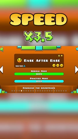 Base after base but only 3.5x speed in Geometry Dash #shorts #geometrydash #baseafterbase