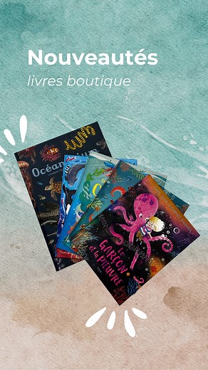 Nouveaux livres en boutique ! 📚 Besoin d’une idée de cadeau ? Nous avons ce qu’il vous faut 🎁 Notre boutique est ouverte en libre accès tous les jours 🕐 10h-12h30 / 14h -18h A très vite 🙂 | Aquarium de Vendée