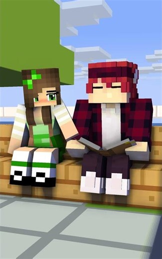 Reading next to a girl (Sầu Riêng TV & Hachi TV) | Minecraft Animation (Mine-Imator)