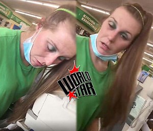 Stay Off Them Drugs: Dollar Tree Employee Caught At Work Fighting For Her Life While Ringing Up A Customer!