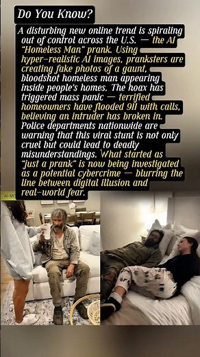 AI Homeless Man Prank Sparks Panic Across America #AIPrank
