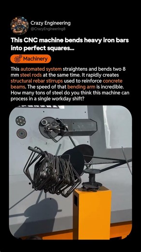 High Speed Automated Rebar Stirrup Production