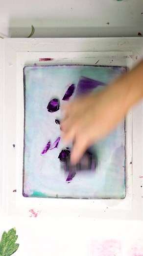 Purple fern #gelplate #printmaking #artist | Josie Lewis Art