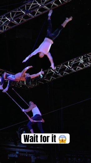 INSANE Flying Trapeze Stunt! 😱 #circus #acrobat #trapeze