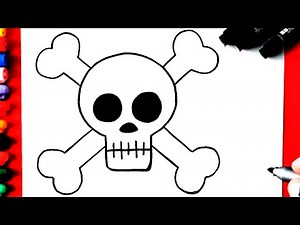 COMO Desenhar CAVEIRA PIRATA muito fácil