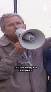 9.6K views · 421 reactions | Former Pres. George W. Bush spoke to first responders atop the pile at Ground Zero three days after Sept. 11, 2001. "I can hear you, the rest of the world hears you, and the people who knocked these buildings down will hear all of us soon," he said. Responding to the president's words, some rescue workers chanted, "USA, USA!" This Monday marked 22 years since the attacks, during which 2,977 people lost their lives. | ABC News | Facebook