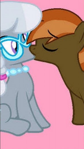 my little pony - button mash and silver spoon's first kiss