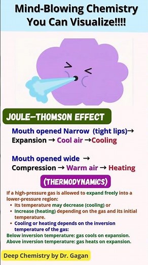 🔥Joule Thomson Effect | Thermodynamics | Class 11 NCERT | NEET JEE CBSE 2026 #chemistryshorts