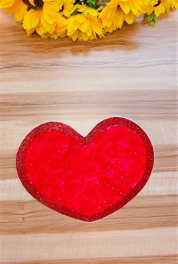 ❤️ Tissue texture Heart craft❤️ #shorts #diy