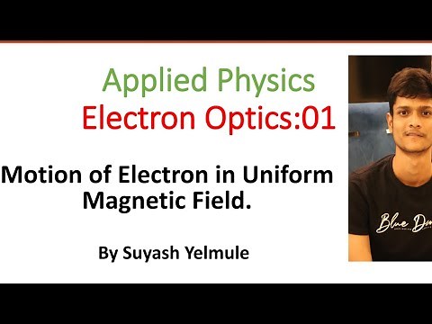 Applied Physics : Electron Optics 01 : Motion of electron in uniform Magnetic field.