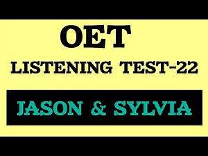 OET listening Test | #oet #authentic #oettest #oetlistening