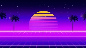 Download Retro 80s sci-fi futuristic style background animation. retro futuristic synth wave animation in 1980s style. Retro Nostalgic new wave vaporwave cyberpunk animation with vibrant neon colors. for free