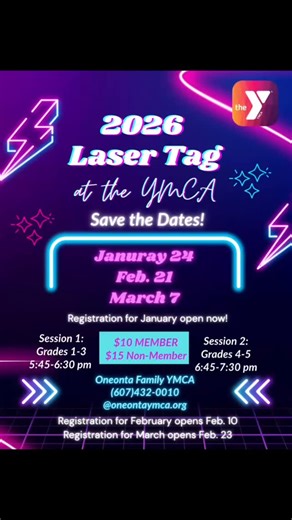 🌟 **Laser Tag Fun is Back!** 🌟 Last year’s laser tag season was an absolute blast, and we can’t wait to do it all over again! Your child won’t want to miss out on the excitement this year! Mark your calendars for our 2026 season dates: 📅 **January 24** 📅 **February 21** 📅 **March 7** **Registration for January is OPEN NOW!** We have two exciting age group sessions: - **Session 1:** Grades 1 to 3 | 5:45 - 6:30 PM - **Session 2:** Grades 4 and 5 | 6:45 - 7:30 PM 💲 **Pricing:** - Just **$10 f