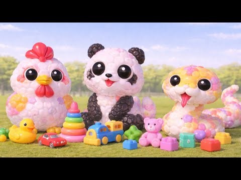 Colorful Balloon Animals Dance Party 🎈🐵 | Funny Cartoon Animals Show for Kids