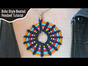 DIY Beaded Boho Pendant - EASY Tutorial