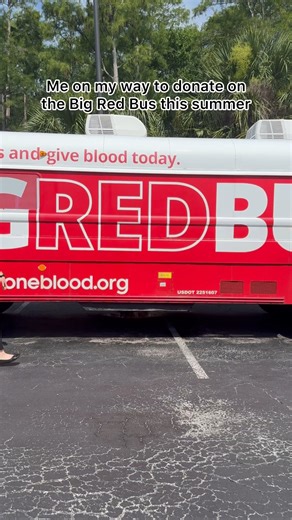 We can't wait to see you on the Big Red Bus sharing your power and donating blood this August! ☀️ | OneBlood