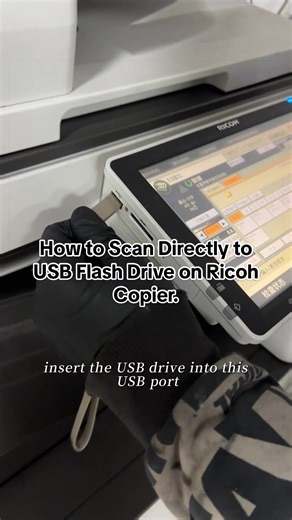 How to Scan Directly to USB Flash Drive on Ricoh Copier.#copier #scan #printer #ricoh #scanner