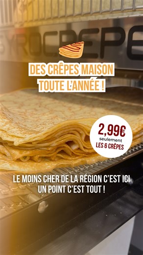 🥞 Chez E.Leclerc Saint-Pierre-lès-Elbeuf, les crêpes maison, c’est toute l’année ! Pas besoin d’attendre la Chandeleur pour se faire plaisir. Chaque matin, nos pâtissiers préparent leur pâte maison pour vous proposer de délicieuses crêpes fraîches, moelleuses et gourmandes, tous les jours de l’année, à prix E.Leclerc. 👉 Seulement 2,99 € les 6 crêpes fraîches, de quoi sauter sur l’occasion ! Plutôt sucre, confiture, miel ou pâte à tartiner ? Partagez-nous vos meilleurs combos en commentaire ! #