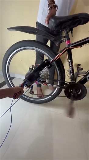 Electric cycle making with the help of self motor 💥🤩🤩 #newvideo #electronic #experiment #diy