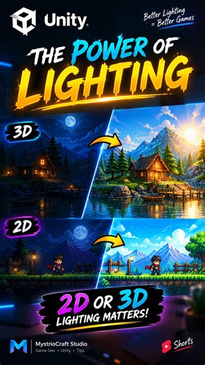 Why Lighting Is SO Important in Unity? 💡 2D & 3D Game Dev