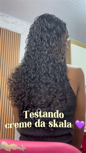 Testando creme da skala de uva 🍇💜 #fyy #cabeloslindo #cachos #cuidadocomcabelo