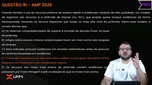 [PREV] Questões AMP 2026 - 91