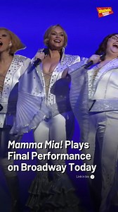 The Broadway return of Mamma Mia! plays its final performance on Broadway today. 💙 It takes its final bow at the Winter Garden Theatre following 12 previews and 196 regular performances. | BroadwayWorld