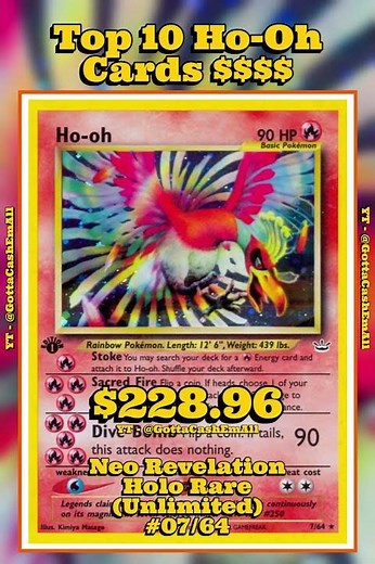 Top 10 Most Valuable Ho-Oh Pokémon Cards (Ultra Rare!) #pokemon #pokemoncards #pokemontcg #top10