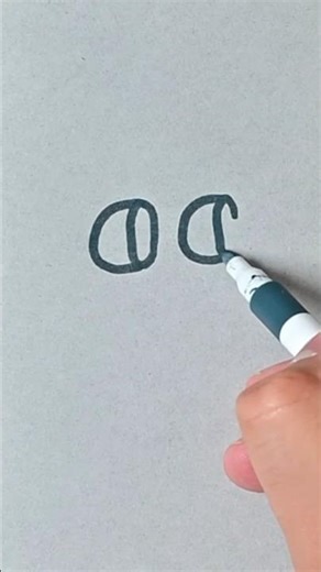 Cool drawing with letter c #shorts