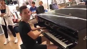 Playing for passangers at Rome Airport. I want the good old days back! What do you miss the most? | Peter Bence