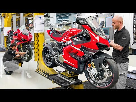 Inside Factory Building Powerful Ducati Bikes by Hand - Production Line