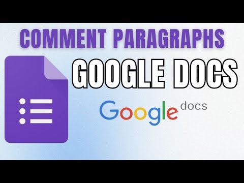 How to Comment Paragraphs in Google Docs