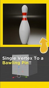 How to Make a Bowling Pin from ONE Vertex in Blender!