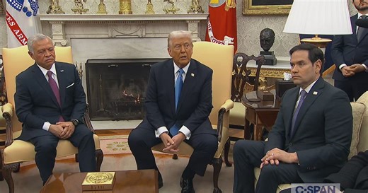 President Trump Meets with Jordan's King Abdullah in Oval Office