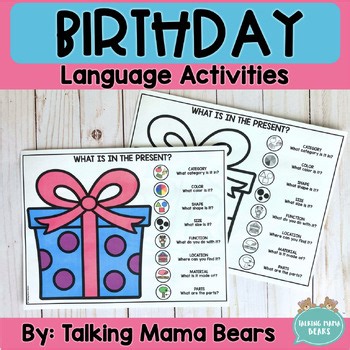 Birthday Language Activities