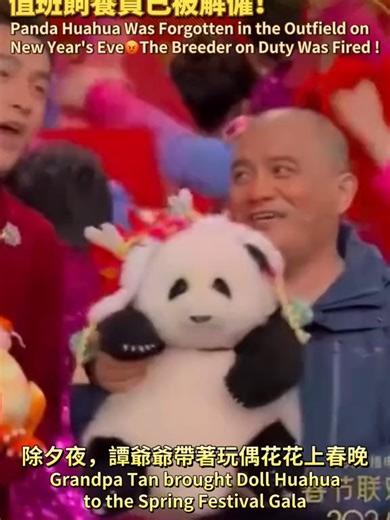除夕夜被遺忘的熊貓花花與飼養員