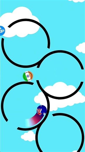 🇮🇳 India vs 🇦🇺 Australia | 🙀Marble Race ll Who Reaches the Finish First? 🏆 #indvsaus #india #shorts