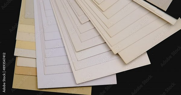 Samples sheet of papers for printing