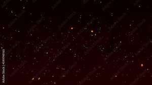 Grunge Fire Particle Background. Flying Fire Particle Background Footage. Seamless Loop Ultra HD 4k