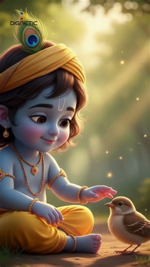 Little Krishna and the Thirsty Sparrow | Moral Story for Kids #video #shorts #trending