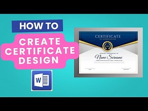 How to Create a Professional Certificate Design in MS Word (Step-by-Step Guide)