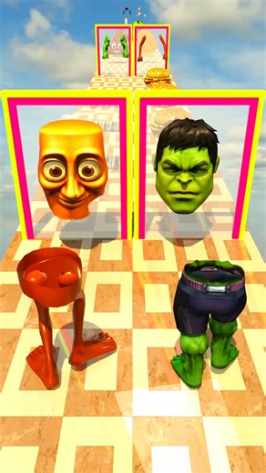 GTA V New Build a Queen Run Challenge with Tung Tung Tung Sahur vs Hulk #spiderman #marvel #animals #cartoon #viral #tiger #lion #cow #shorts | Gaming Alien