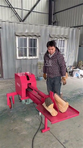 This Hydraulic Wood Splitter Is INSANE 😱 | Powerful Log Splitting #shorts #youtubeshorts